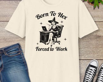 Witch Shirt  Born to Hex Tee Gothic Witchy Woman T-Shirt