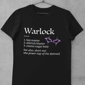 DnD Warlock Shirt, Dungeons and Dragons Shirt, D&D Warlock Class Definition T-Shirt, DnD Class Shirt