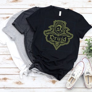D&D Druid Shirt | 1 Color Druid Class Emblem Unisex Tshirt | Dungeons and Dragons