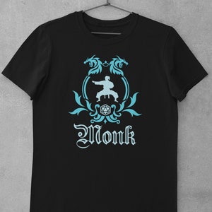 D&D Monk Shirt | Dungeons and Dragons Class Simple Emblem T-Shirt