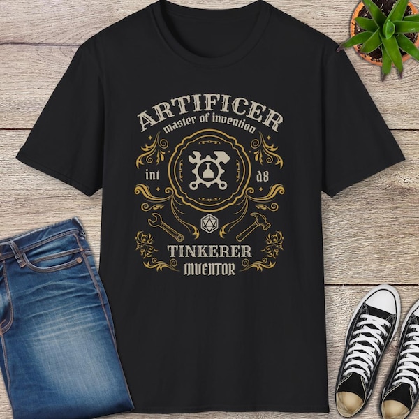 Artificer DnD Class Shirt - Vintage Label Style Dungeons & Dragons T-Shirt