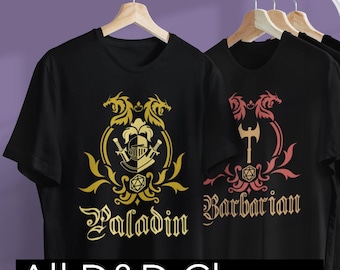 D&D Class Emblem T-Shirt: Dungeons and Dragons Unisex Tee