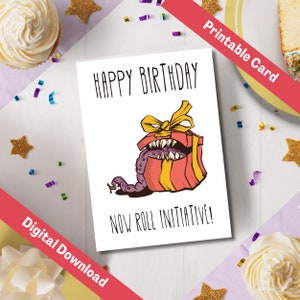 DnD Birthday Card DIGITAL | Instant Download File Dungeons and Dragons
