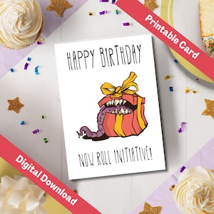 Cartão de aniversário DIGITAL do DnD | Arquivo de download instantâneo Dungeons and Dragons