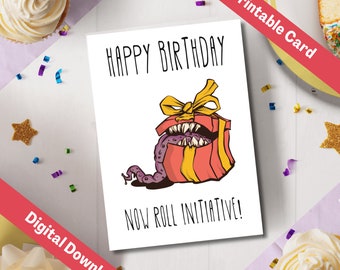 DnD Birthday Card DIGITAL | Instant Download File Dungeons and Dragons