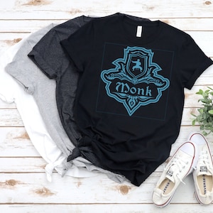 D&D Monk Shirt | 1 Color Monk Class Emblem Unisex Tshirt | Dungeons and Dragons