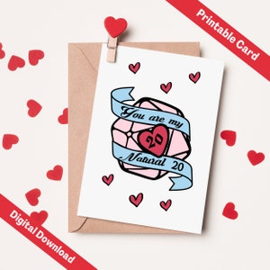 DnD Tarjeta de San Valentín DIGITAL / Descarga instantánea de archivos Dragones y Mazmorras