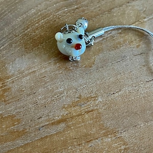 Adorbs Glass Lampwork Handmade Puppy Keychain