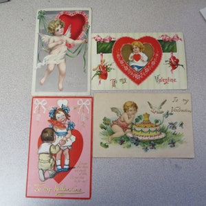 Vintage Valentinstag Bild downloadet Amor Herzen
