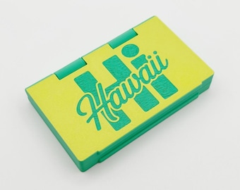 Hawaii Hit Kit. Case for your smokes + lighter. Embedded magnets secure it shut!