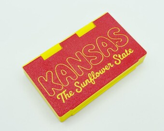 Kansas Hit Kit. Case for your smokes + lighter. Embedded magnets secure it shut!