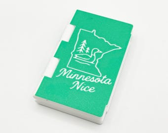 Minnesota Hit Kit. Case for your smokes + lighter. Embedded magnets secure it shut!