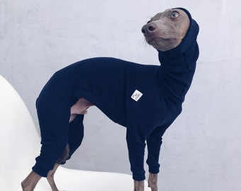 italian greyhound and whippet clothes / iggy jumpsuit / Dog Sweater / dog clothes / ropa para galgo italiano y whippet/ DARK BLUE JUMPSUIT