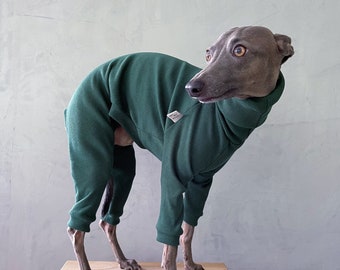 italian greyhound and whippet clothes / iggy jumpsuit / Dog Sweater / dog clothes / ropa para galgo italiano y whippet/ GREEN JUMPSUIT