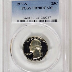 1977-S Washington Quarter "PERFECT" Gem Proof 70 DCAM