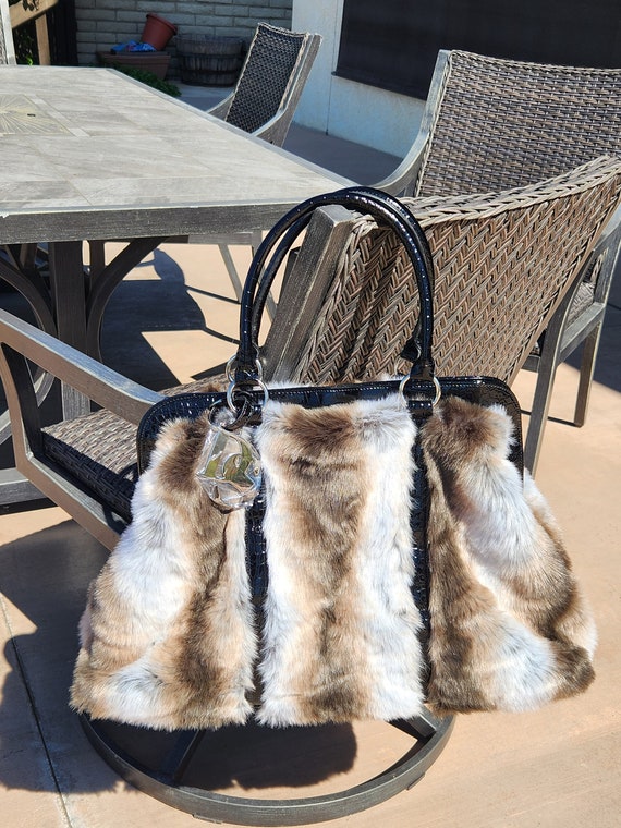 Faux fur hotsell overnight bag