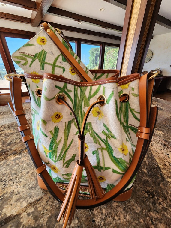 Dooney And Bourke Daffodil Bucket Drawstring Hand… - image 1