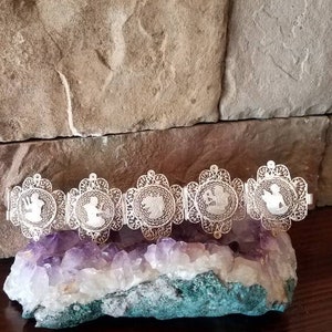 Egyptian Sterling Silver Statement Scrolled Panel Bracelet Vintage 7 Inches Excellent Condition Handmade
