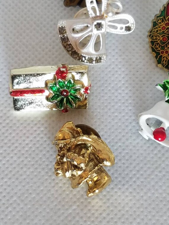 Vintage Lot Of Christmas Brooch Brooches Pins - image 6