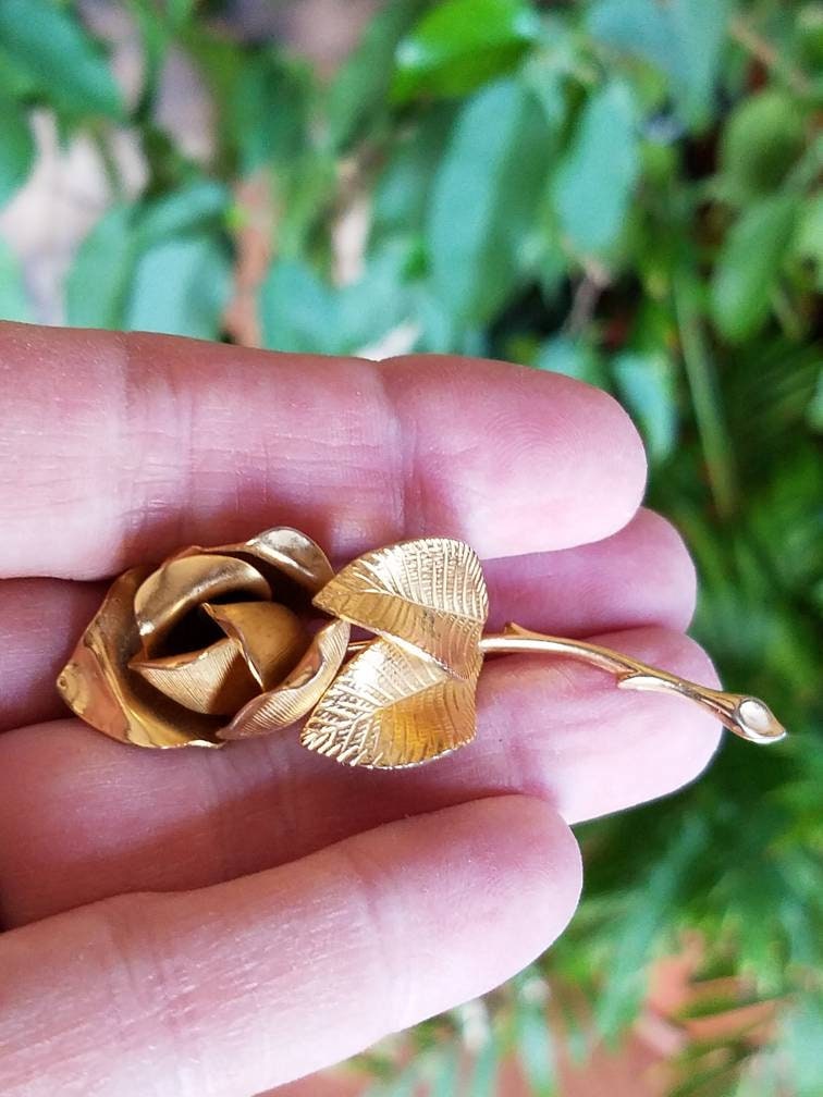 Rosebud Brooch - Etsy