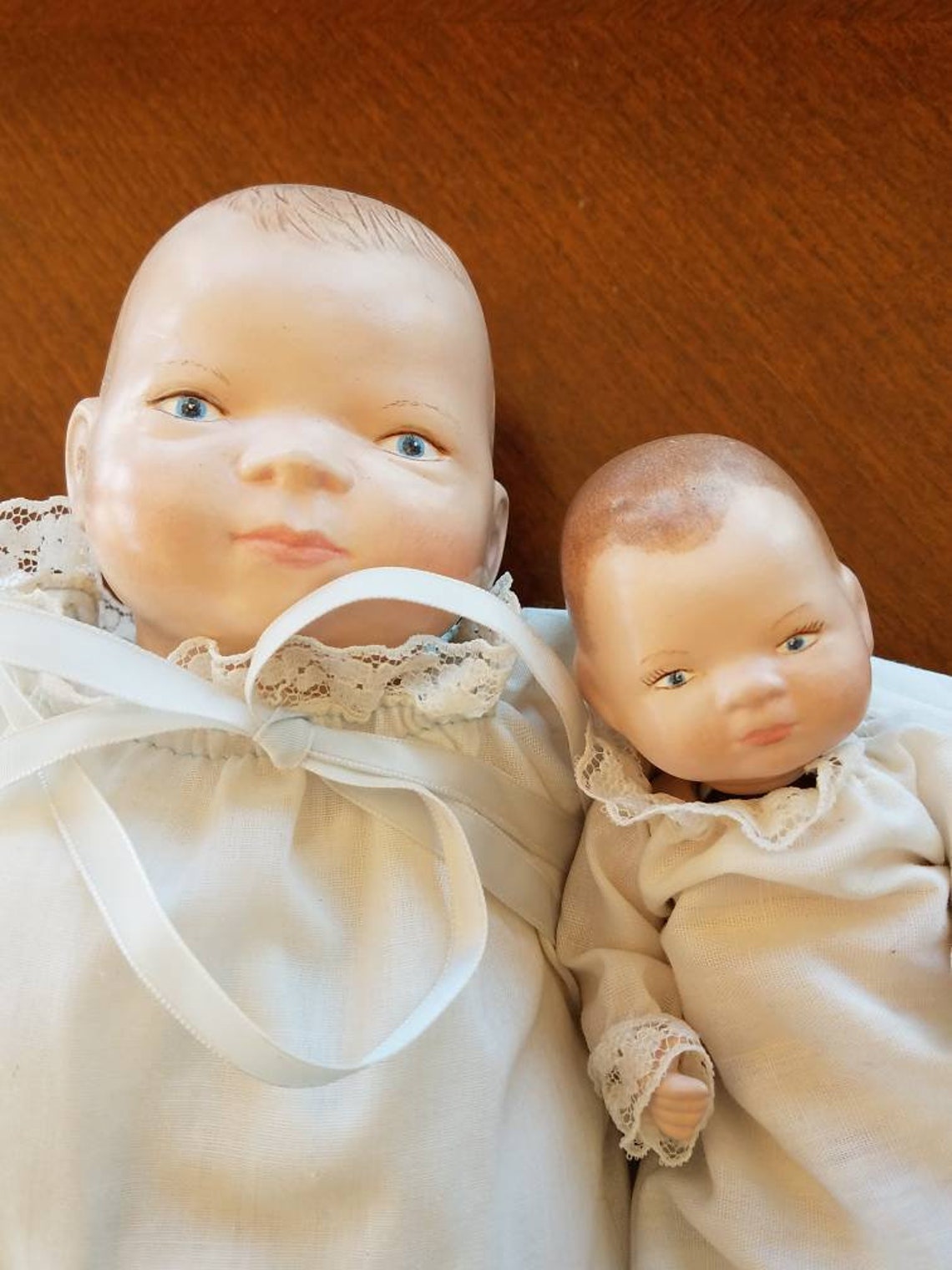 Vintage Porcelain Baby Christening Dolls With Hand Painted Etsy