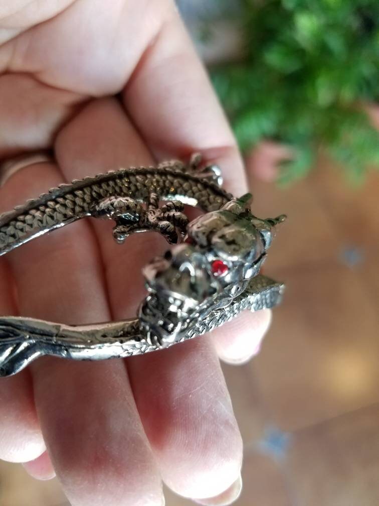 Dragon Vintage Asian Chinese Viking Articulated Silver Dragon Vintage Asian Chinese Viking Articulated Silver