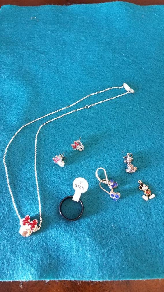 Disney Mickey Mouse Minnie Mouse Jewelry Lot Neck… - image 5