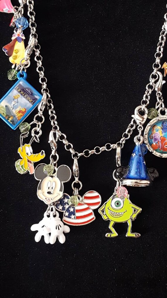 Disney charm cheap necklace
