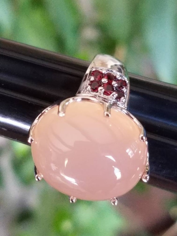 Vintage Large 10 Ct Pink Solitare Tanzania Chalced