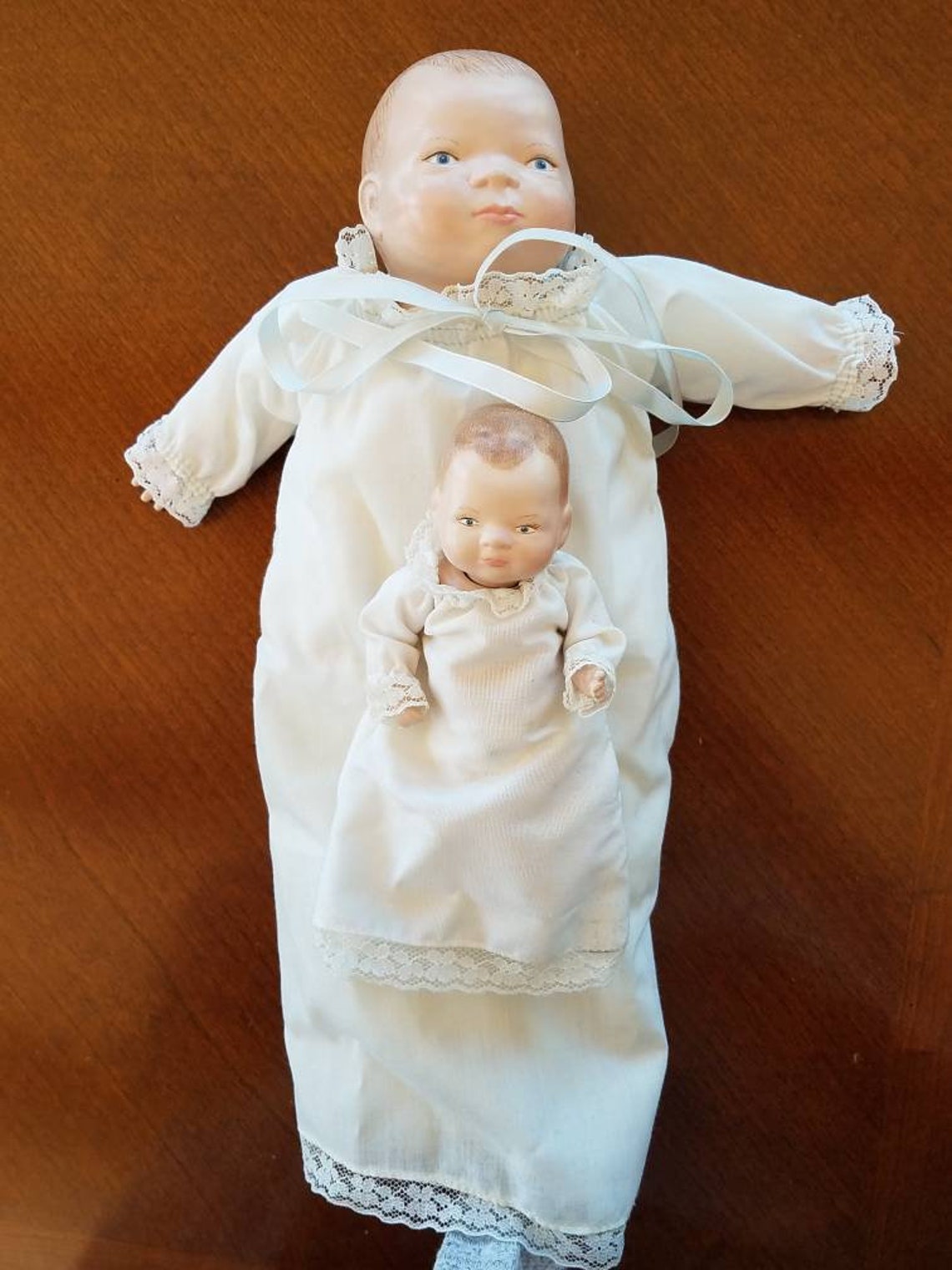 Vintage Porcelain Baby Christening Dolls With Hand Painted Etsy