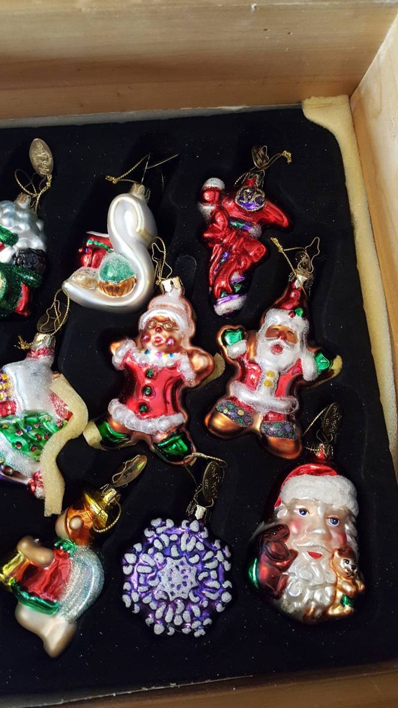 Mark Klaus Hand Blown Handmade Glass Christmas Tree Hanging Etsy