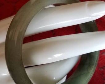 Genuine Jade Green Bangle 53cm Vintage