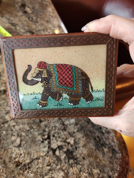 Elephant Wood And Brass Jewelry Keepsake Trinket … - image 6