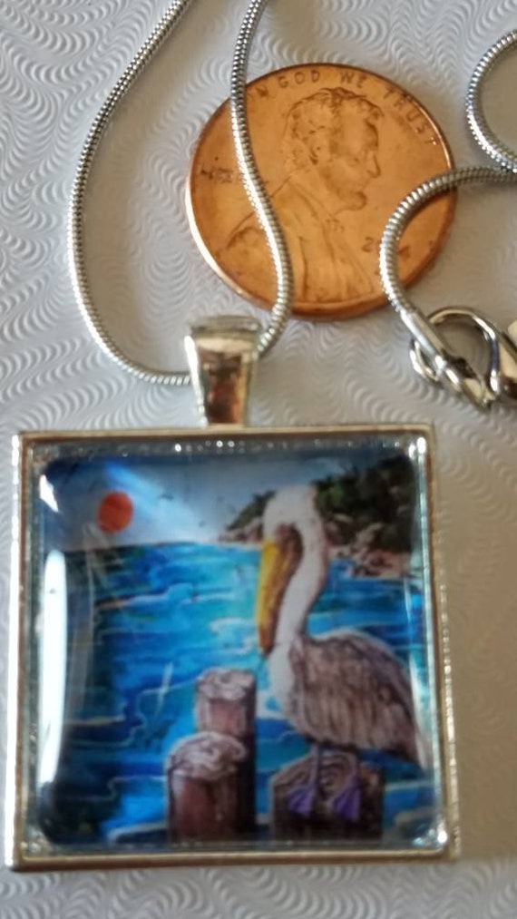 Pelican By The Sea Pendant With 18 Inch Chain