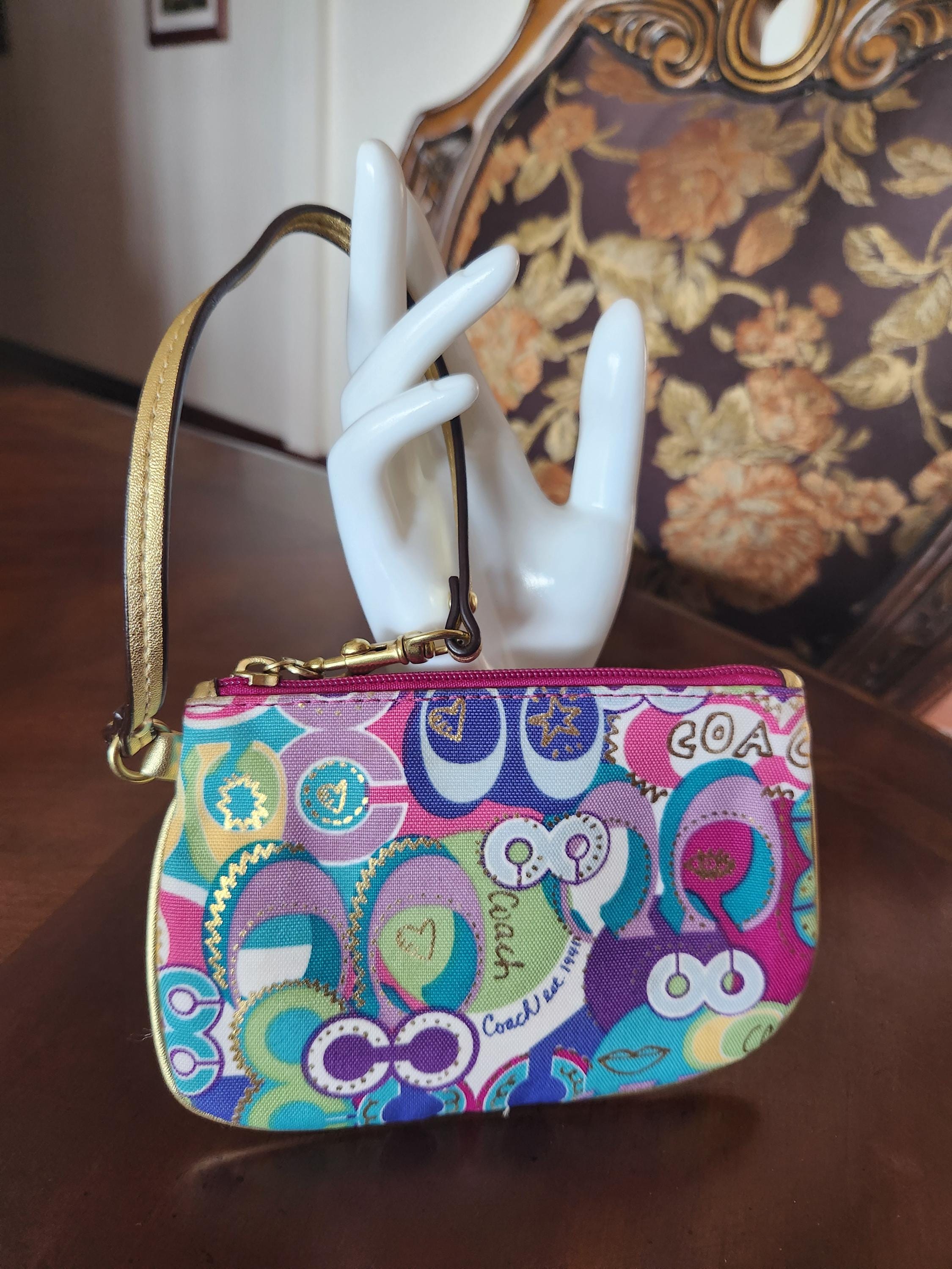 y2k❤️ COACH Poppy スパンコール シグネチャー ハンドバッグ SOLD Y2K Coach Poppy Lurex Sequined Shoulder Bag ❤️ ✨Rare