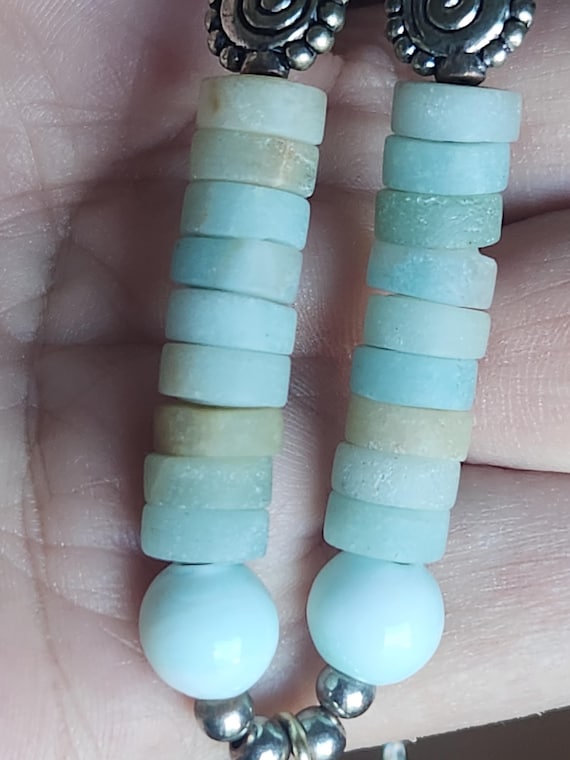 Amazonite Statement Necklace With Large Stone Dro… - image 3