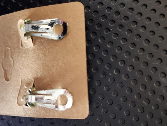 Vintage Violet Blue Rectangular Rhinestone Silver… - image 4