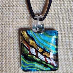 Murano Glass Statement Necklace Italian Handmade Jewelry Vintage Women&#39;s Jewelry Girl&#39;s Jewelry Green Blue Turquoise Gold Silver Beautiful