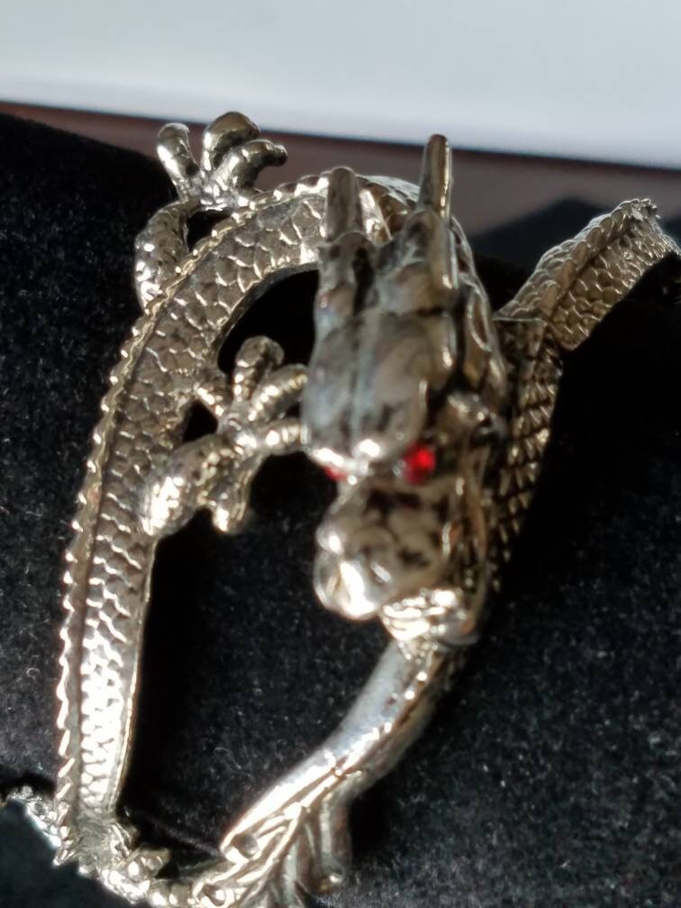 Dragon Vintage Asian Chinese Viking Articulated Silver Dragon Vintage Asian Chinese Viking Articulated Silver