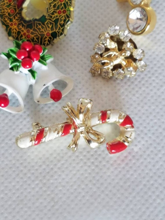 Vintage Lot Of Christmas Brooch Brooches Pins - image 2