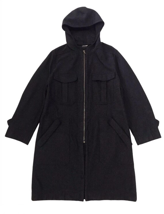 Dries Van Noten Wool & Nylon Heavy Zipper Coat Hooded - Etsy