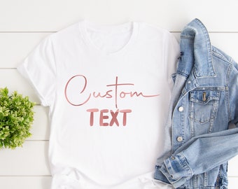 custom t-shirts, Custom Text t-shirt, Personalised tops, Design your Own top, custom printed t-shirts, t-shirt printing UK