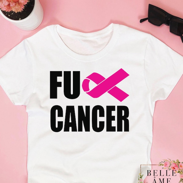 Cancer shirt, pink ribbon shirt, breast cancer awareness shirt, breast cancer fundraiser shirts, hope shirt, customise, Fuck Cancer Shirt