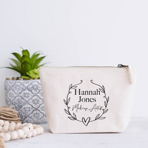 unique personalised gifts, gifts for friend, Personalised teacher gifts, best friend gifts, Personalised cosmetic bag, Bridesmaid makeup bag image 1