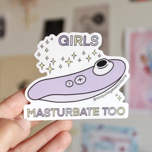 Sticker Féministe Plaisir- Illustration Sororité Womanizer Féminisme - Éducation Sexuelle Santé Autocollant - Anatomie LGBTQIA+ Décoration