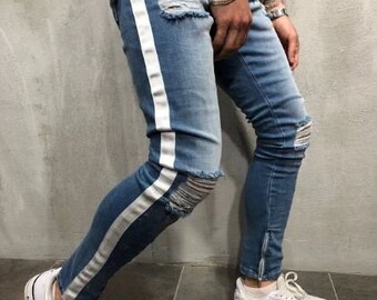 latest striped jeans