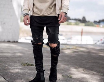 mens ripped jeans designer