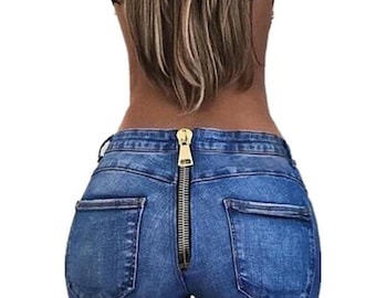 jeans that zip in the back