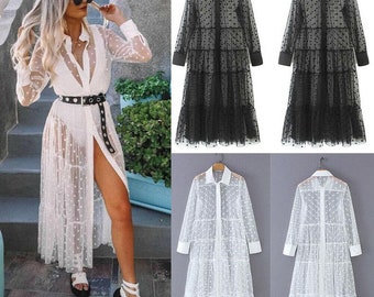 polka dot beach cover up