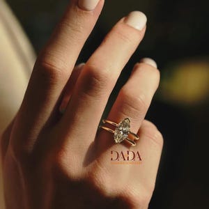 Vintage 14k Yellow Gold Moissanite Engagement Ring: Hidden Halo Split Shank